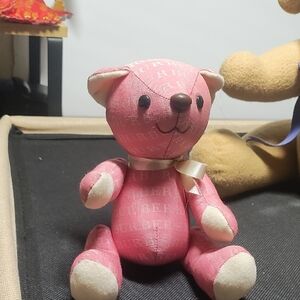 Burberry Pink and Cream Stuffed Bear